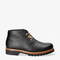 Bota Panama Igloo botines de piel con forro interior de pelo natural. negro