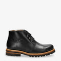 Bota Panama Igloo botines de piel con forro interior de pelo natural. negro