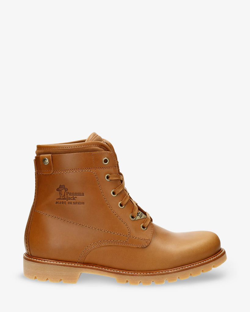 P03 Thunder botas de piel con forro interior de piel. camel